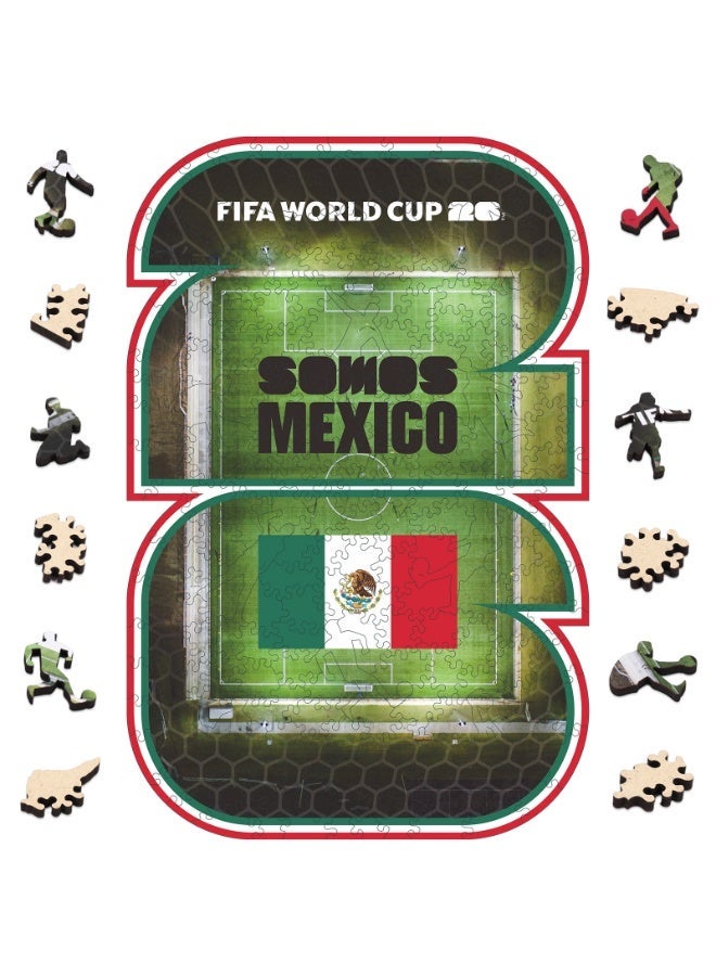 FIFA World Cup لغز خشبي مرخّص رسميًا من كأس العالم FIFA 26 – إصدار المكسيك بتصميم ملعب كرة القدم – 200 قطعة | مناسب لعمر 14 سنة فما فوق، هدية فاخرة وقطعة ديكور - Image 1